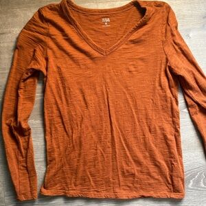 a.n.a Rust V-Neck Top
